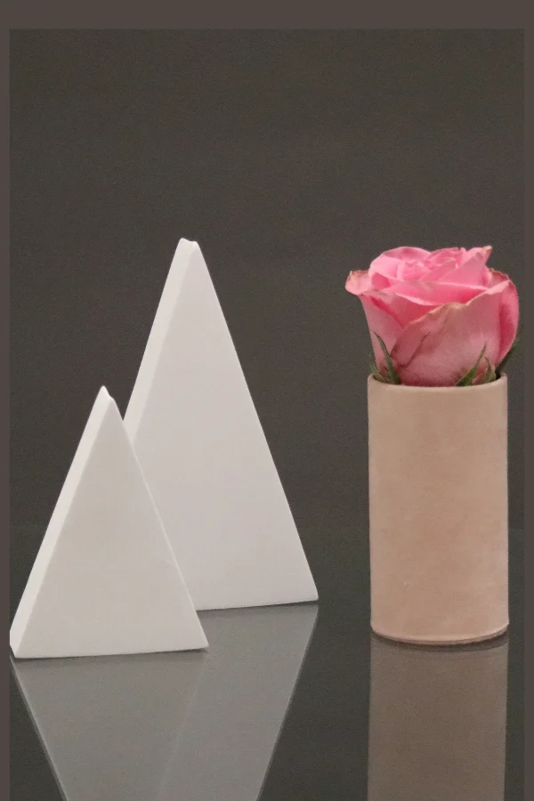 Luxe velvet bloemen doosje roze (zonder tekst)